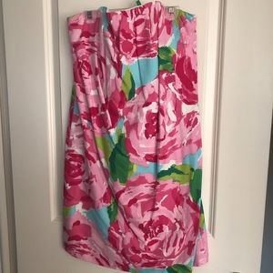 Lilly Pulitzer Strapless Rose Dress
